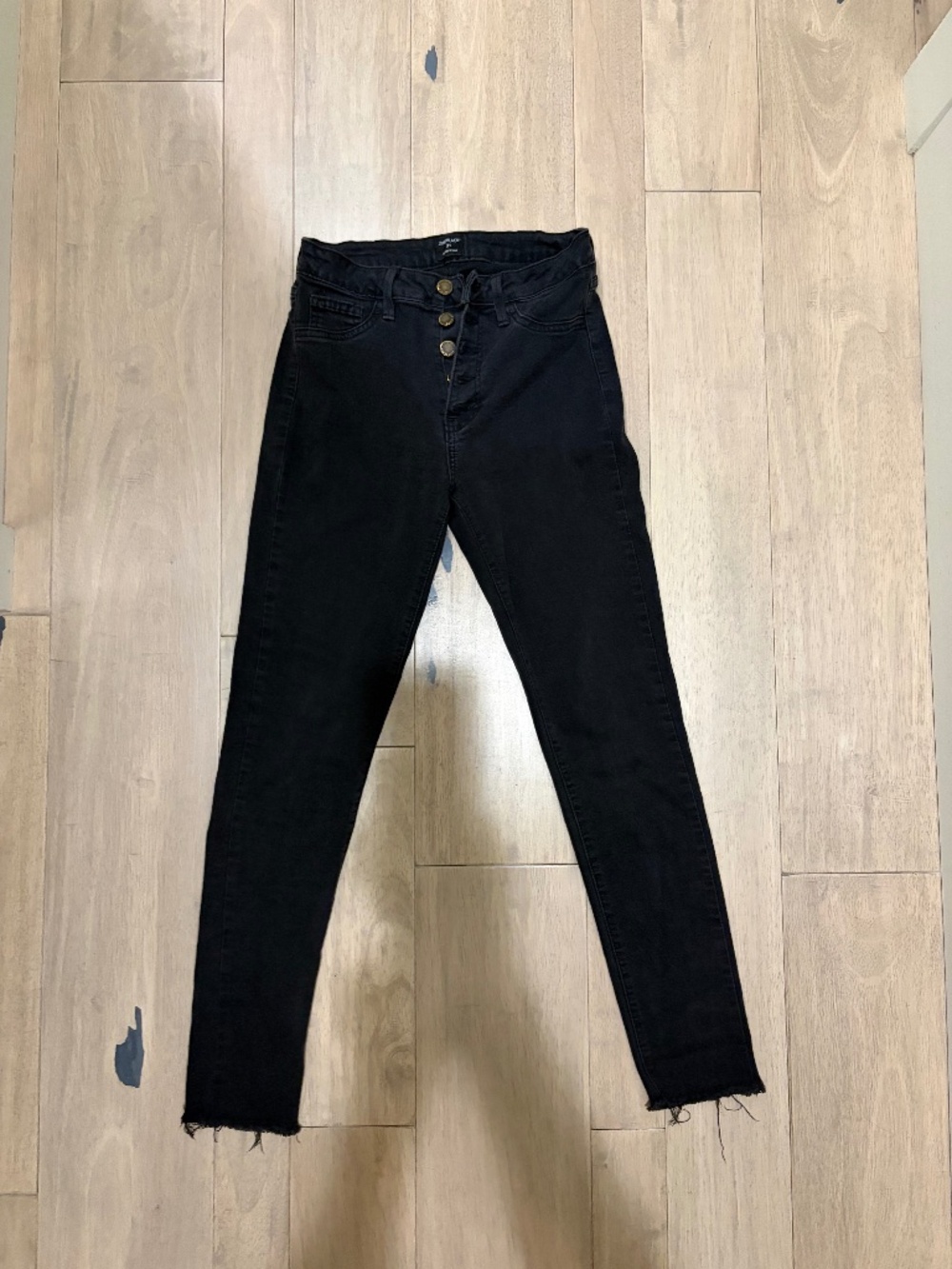 Just Black skinny button fly pants